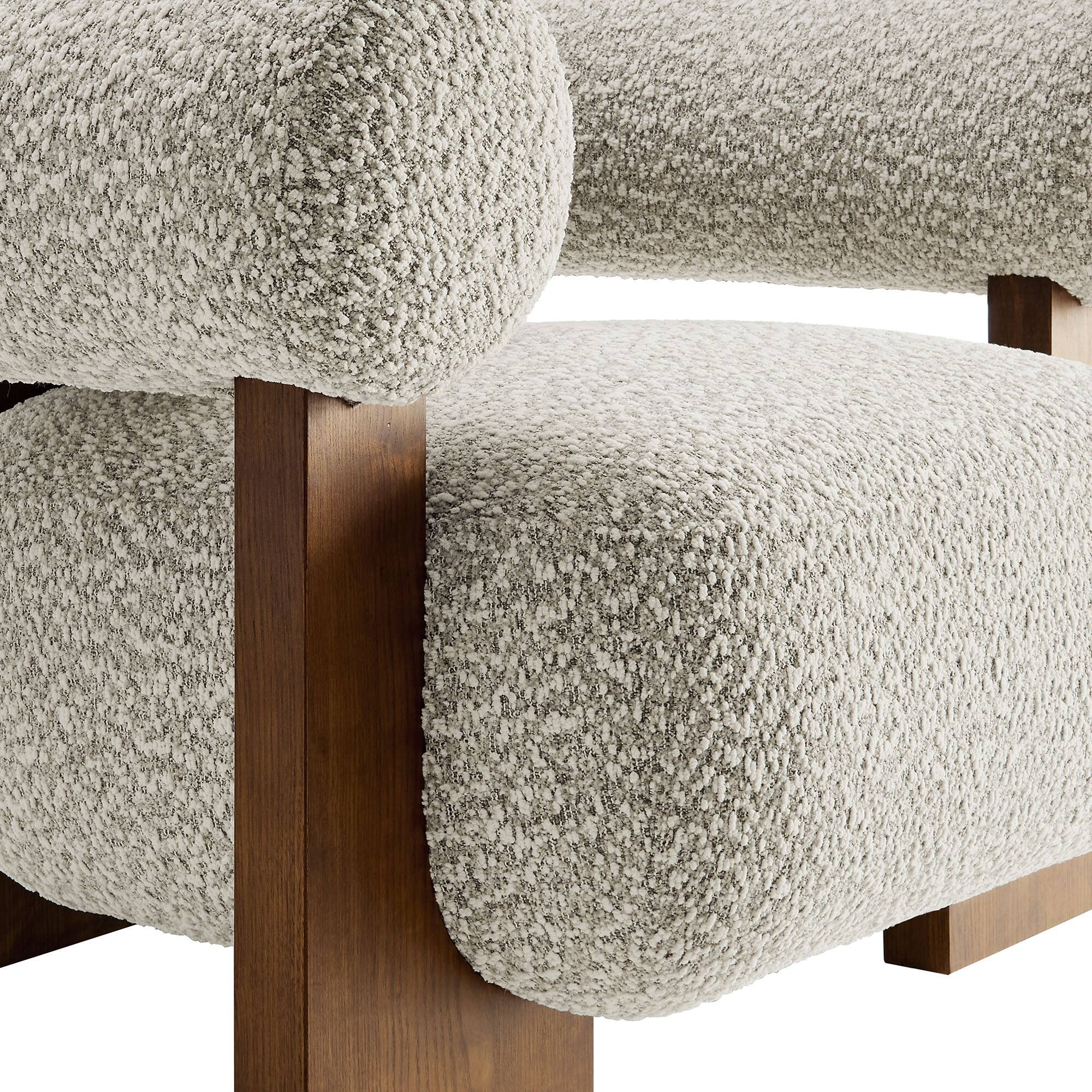 Alt View 5. Modway - Jace Boucle Accent Chair by Modway - River Rock.