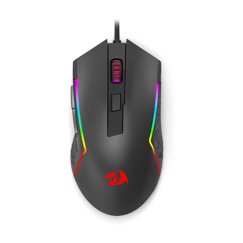REDRAGON - M616 Wired RGB Optical Gaming Mouse 10000 DPI Remapping Keys - Wired - Black