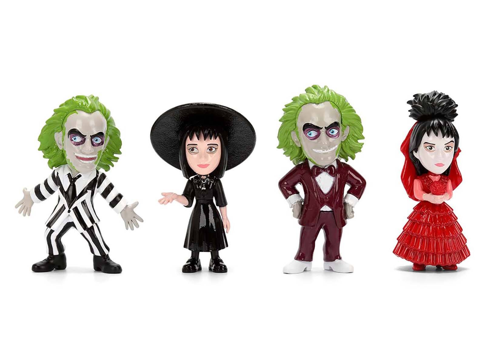 Alt View 5. Jada - Set of 4 Diecast Figures "Beetlejuice" (1988) Movie "Metalfigs" Series Diecast Models by Jada.