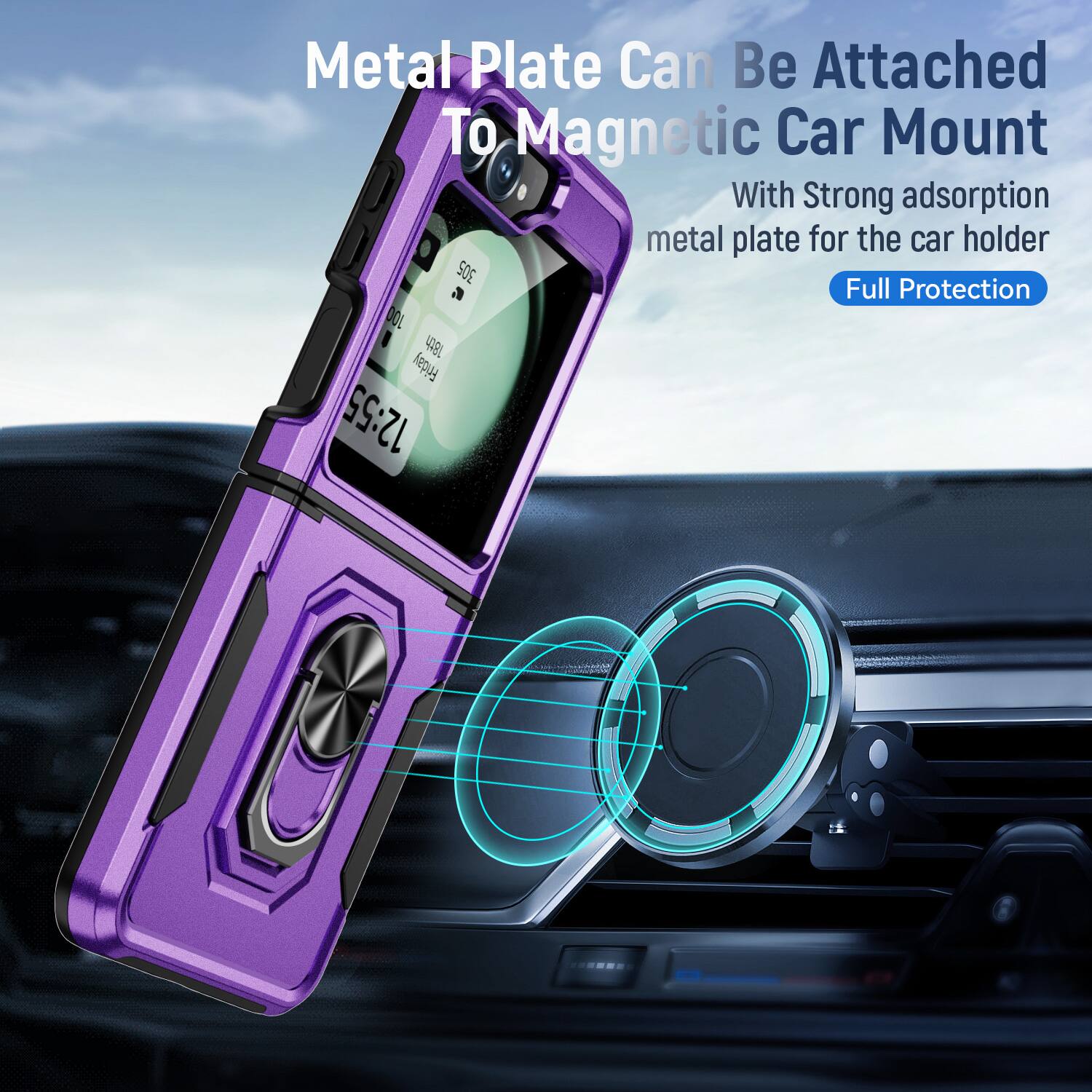 Metal Plate Can Be Attached To Magnetic Car Mount With Strong adsorption metal plate for the car holder 305 Full Protection DOL 48L