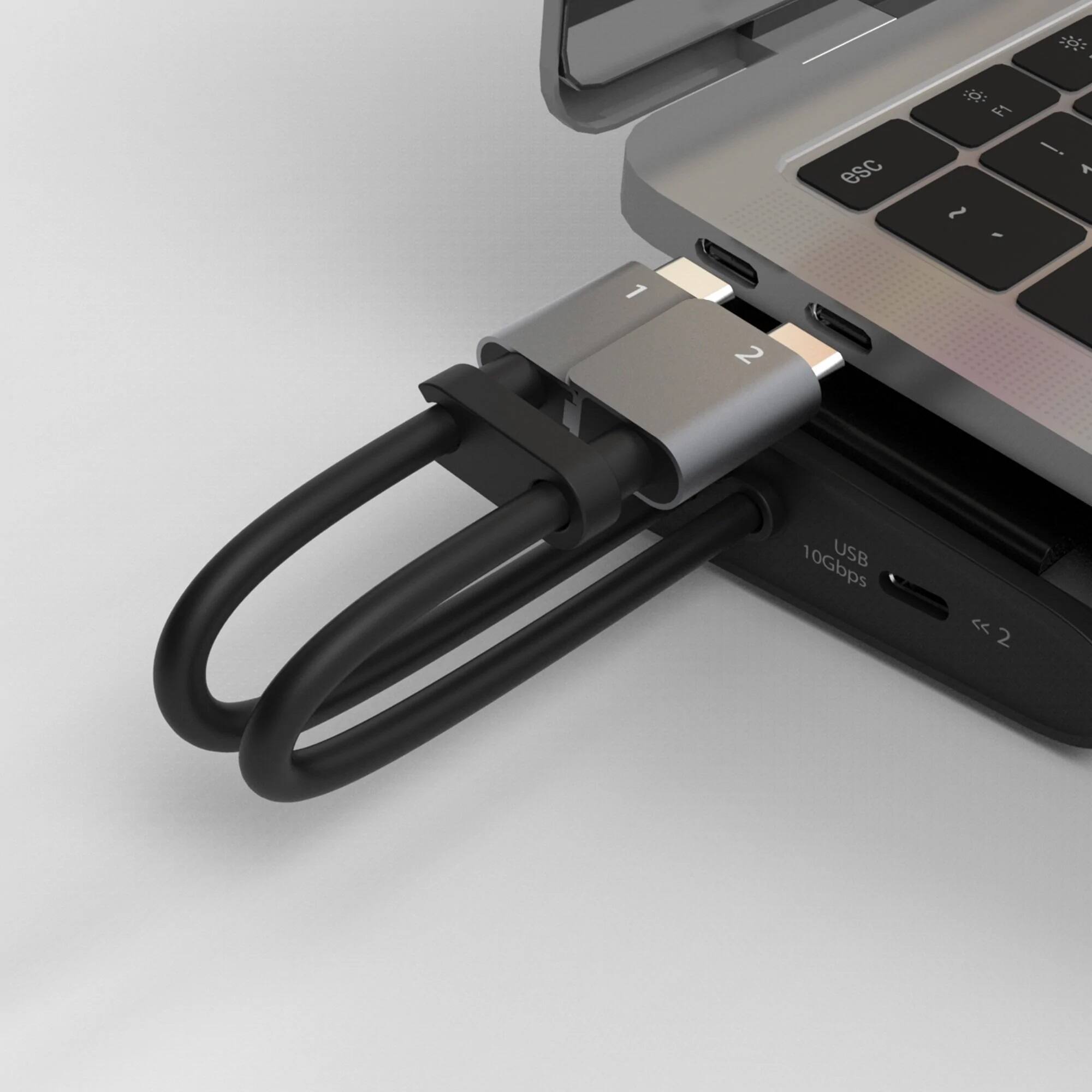 Alt View 14. j5create - M.2 NVMe USB-C Gen 2 Docking Station - Grey & Black.