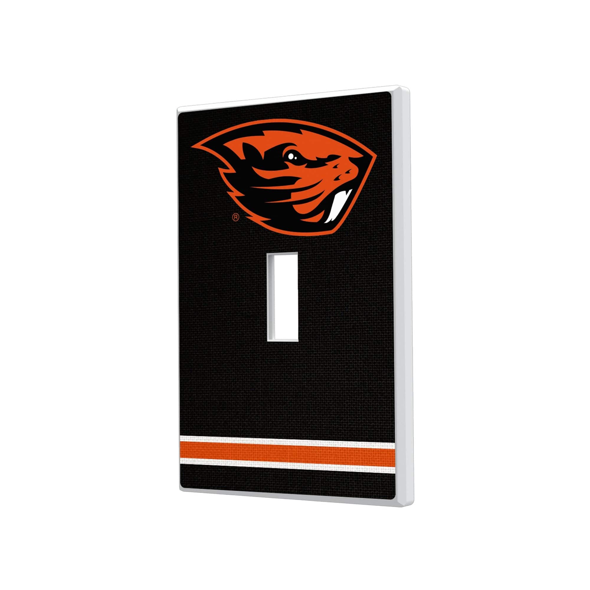 Keyscaper - Oregon State Beavers Stripe Design Single Toggle Light Switch Plate - Multicolor