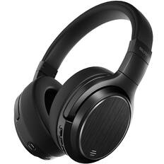 Front. Delton - Delton M101 Wired and Wireless Headset with Bluetooth 5.0 Dual Connection ANC Microphones and 3.5mm Port, Black - Black.