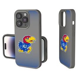 Keyscaper - NCAA - Kansas Jayhawks Linen Logo iPhone Soft Touch Case - 14 - Gray