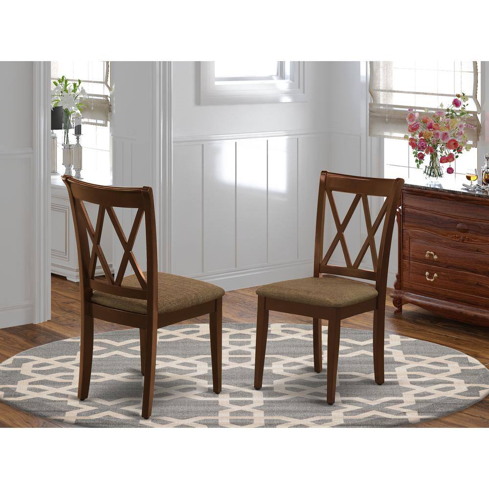 Angle. East West Furniture - Dining Chair Mahogany - Mahogany.