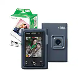 Fujifilm - Instax Mini Instant Camera (Midnight Blue) with Film Pack (20 Exp)