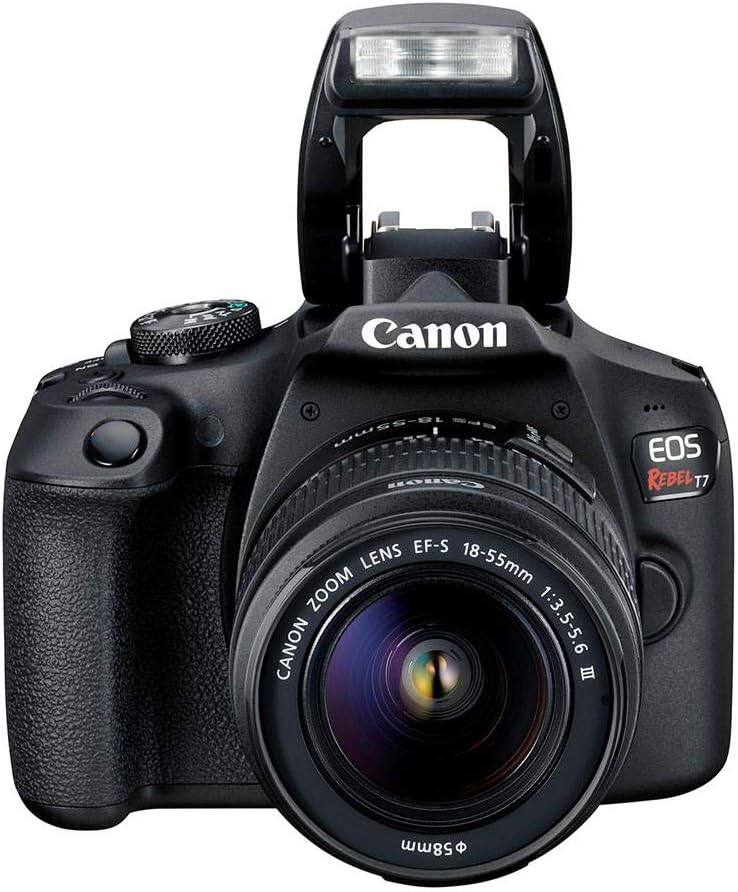 Canon EOS Rebel T7 with EF-S Lens 18-55mm Zoom 1:3.5-5.6 III 58mm