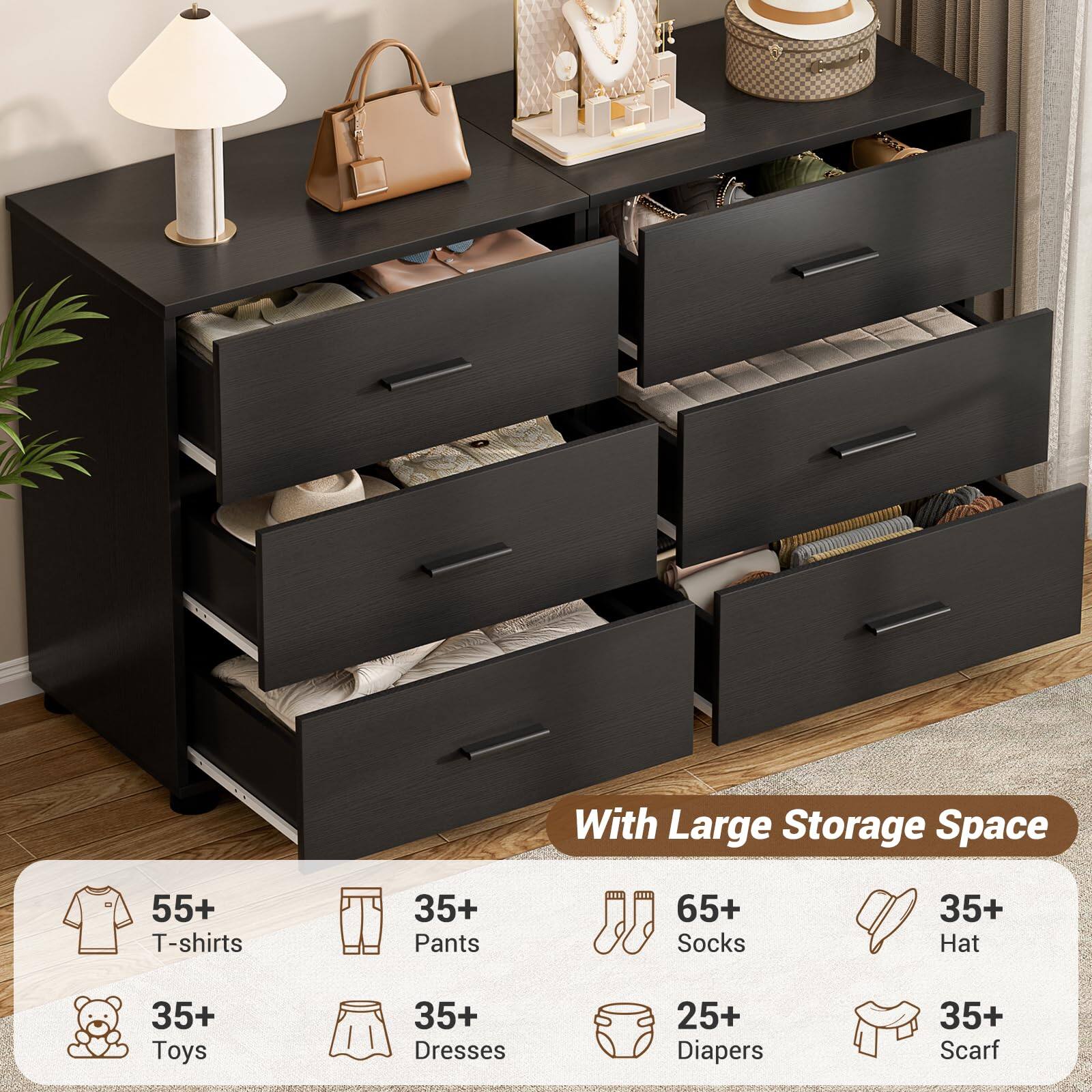 With Large Storage Space

- 55+ T-shirts
- 35+ Pants
- 65+ Socks
- 35+ Hat
- 35+ Toys
- 35+ Dresses
- 25+ Diapers
- 35+ Scarf