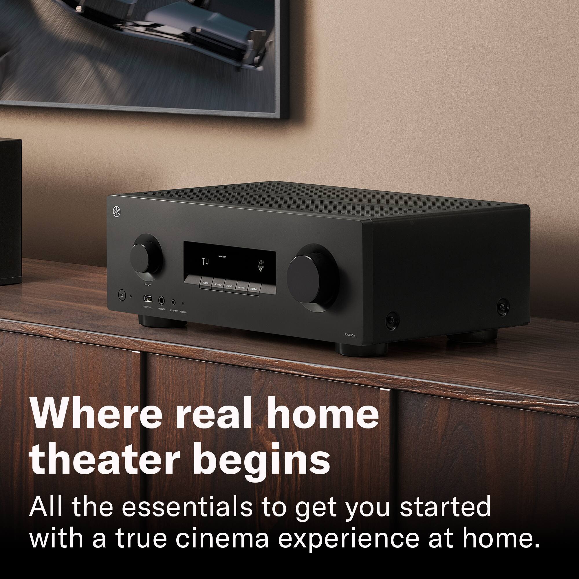 Where real home theater begins  
All the essentials to get you started with a true cinema experience at home.