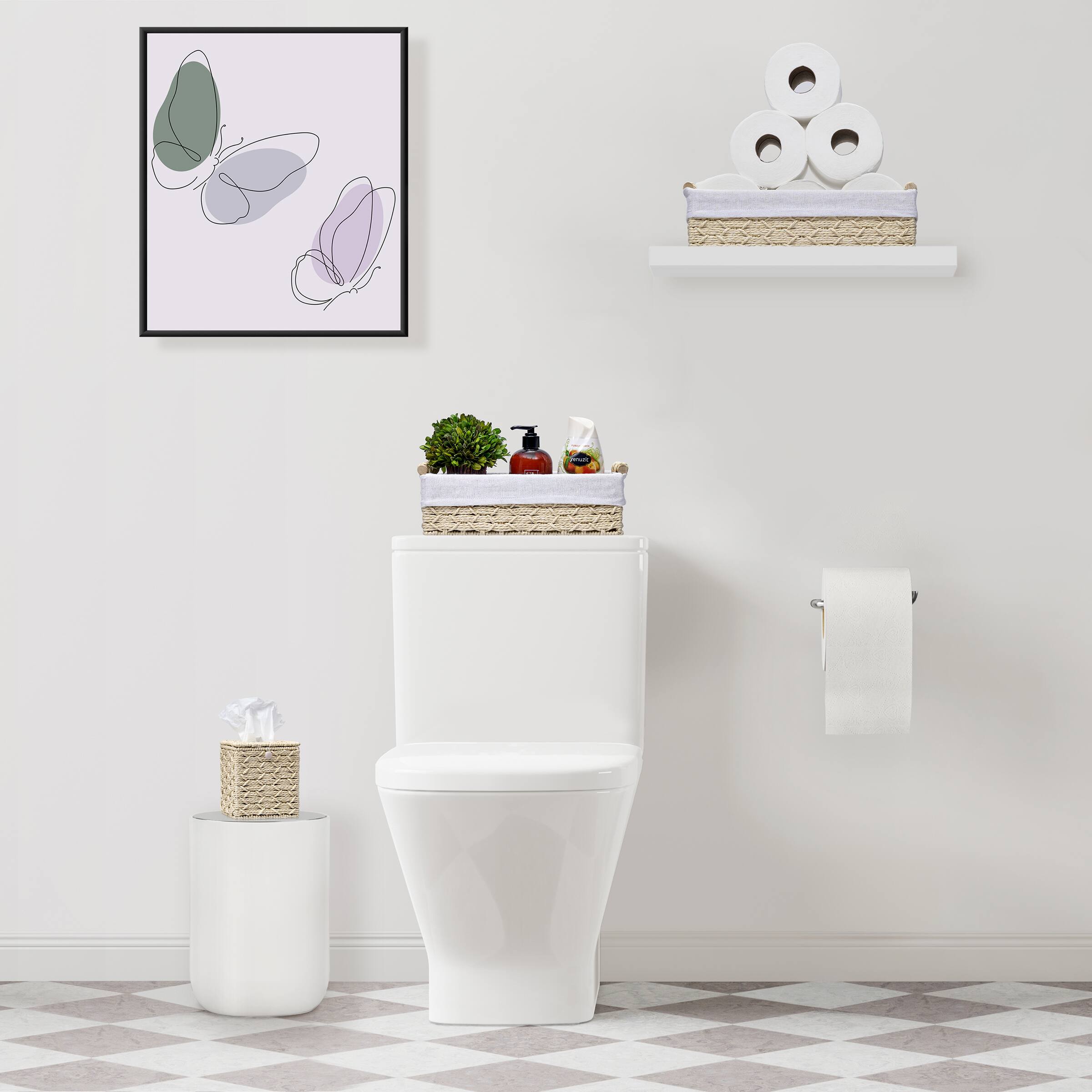 Angle. Sorbus - Sorbus  Bathroom Baskets & Tissue Holder Set - Lined Storage Set for  Hand Towels, Skincare.