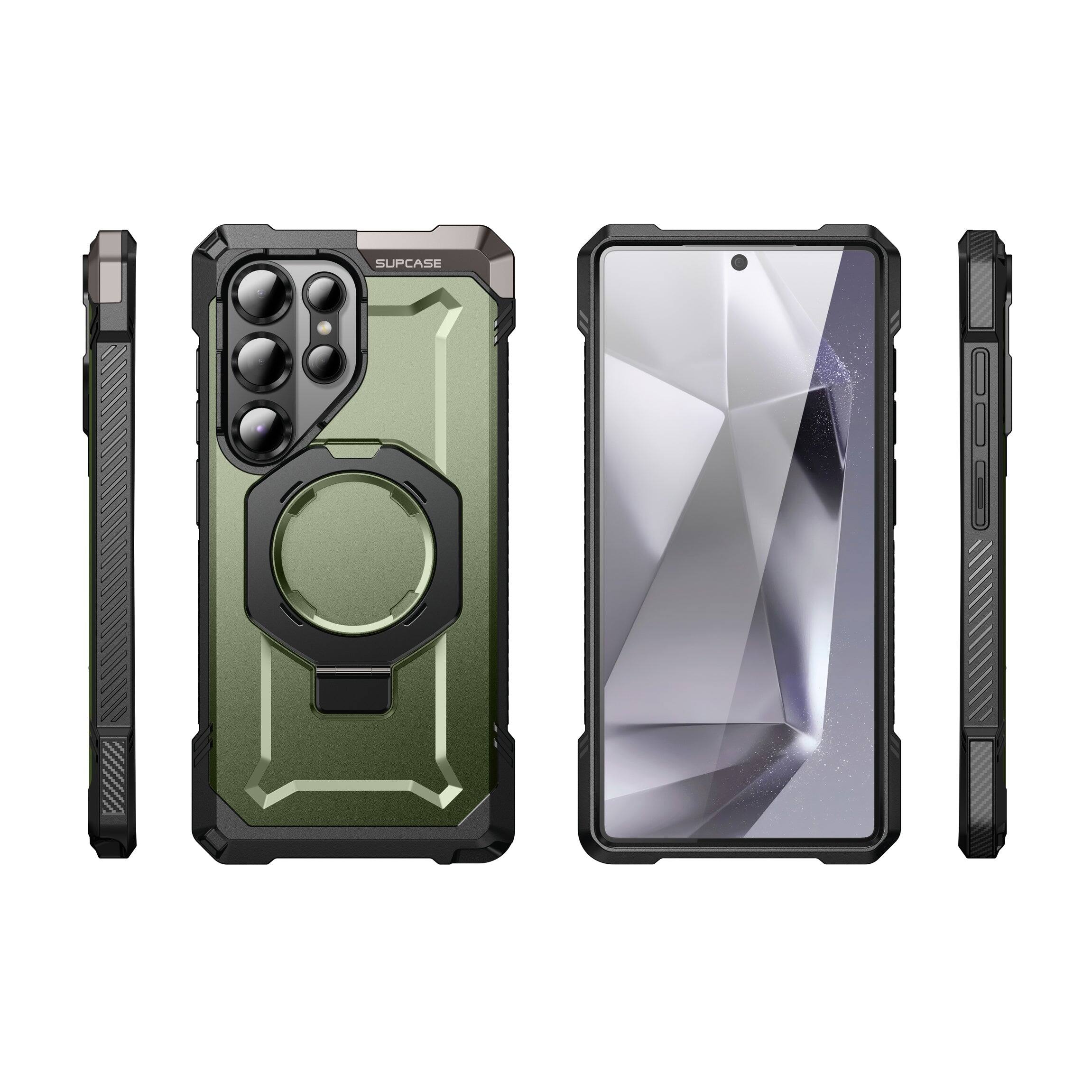 Alt View 8. SUPCASE - Galaxy S25 Ultra UB Grip MagSafe Phone Case - Green.