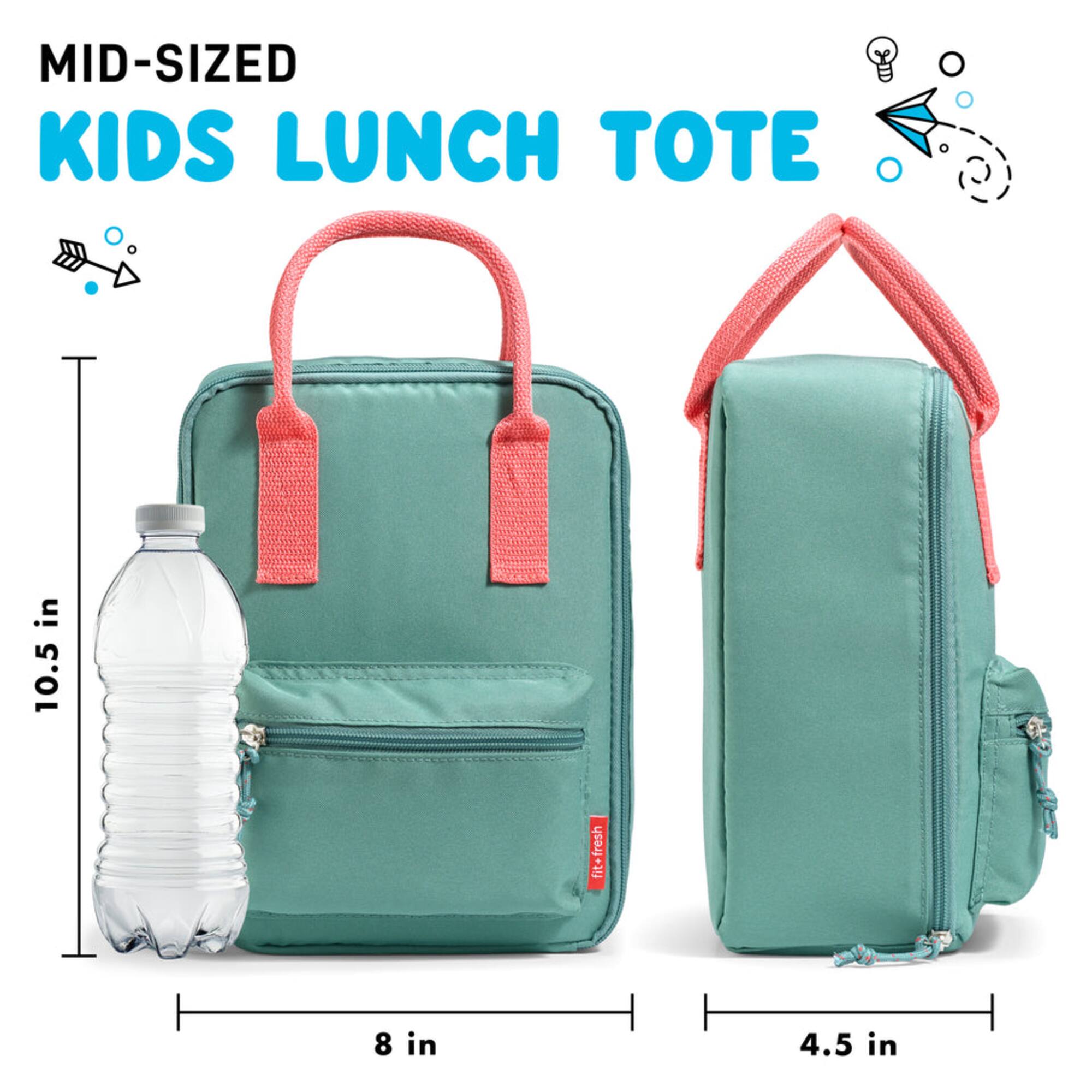 MID-SIZED KIDS LUNCH TOTE

10.5 in  
8 in  
4.5 in