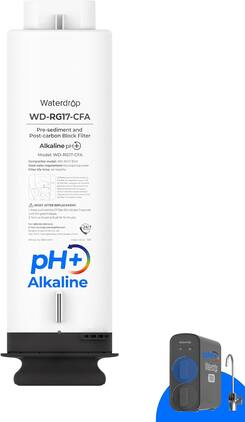 Waterdrop - WD-G5P700A-CF Filter, Replacement for WD-G5P700A Undersink Reverse Osmosis System, 6-month Lifetime - White