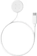 Front. Google - Pixel Watch (2 & 3) USB-C Fast Charging Cable - White.