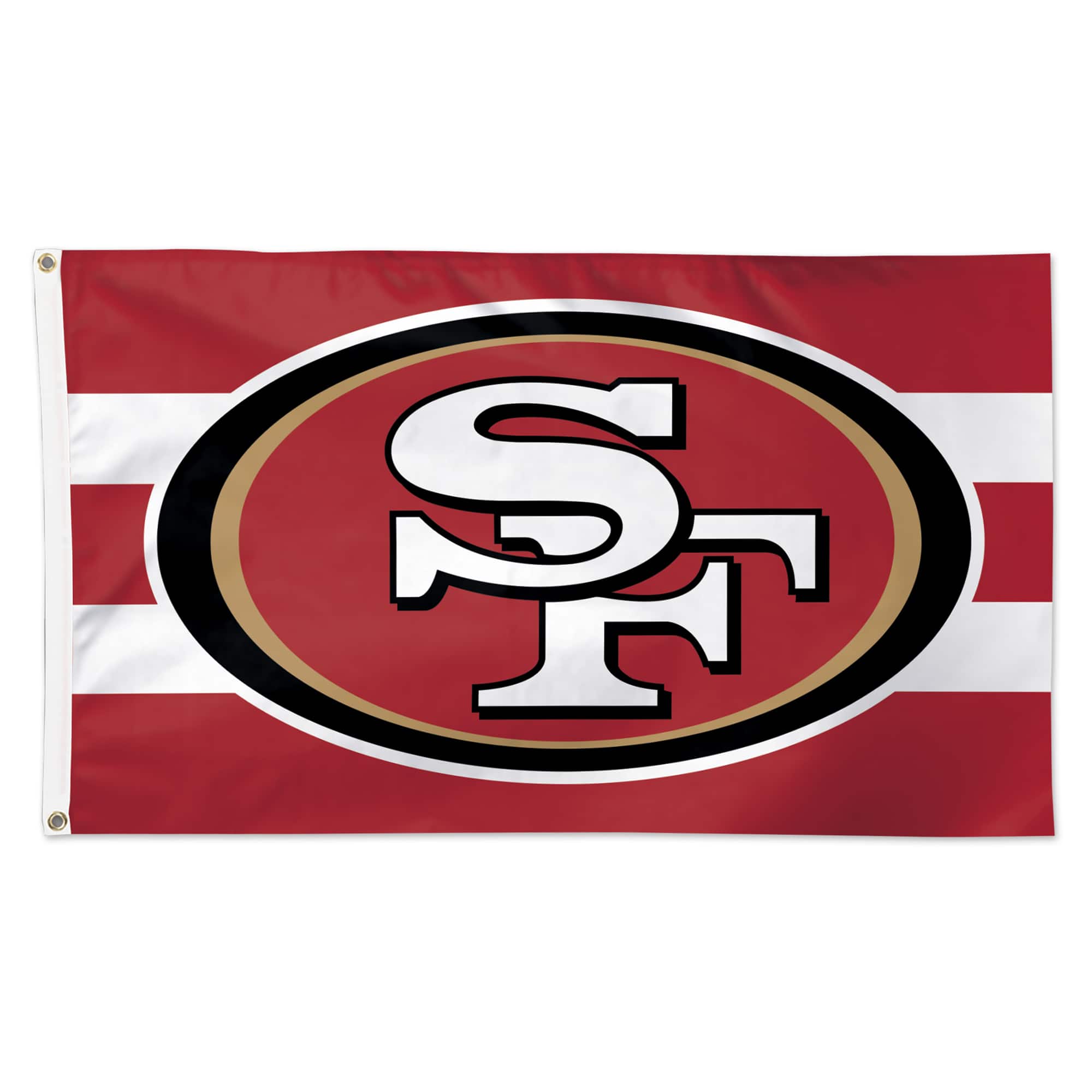 WinCraft - San Francisco 49ers 3' x 5' Horizontal Stripe 1-Sided Deluxe Flag - Multicolor