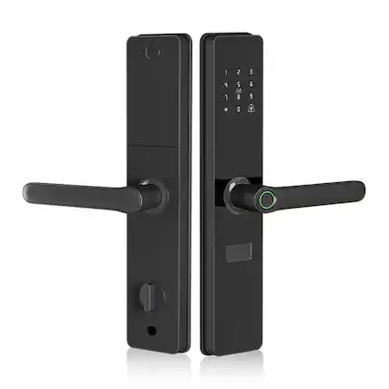 Front. Cluzine - Smart Door Lock,Fingerprint,Password,IC Card,Remote Control,For Home Entry Door.