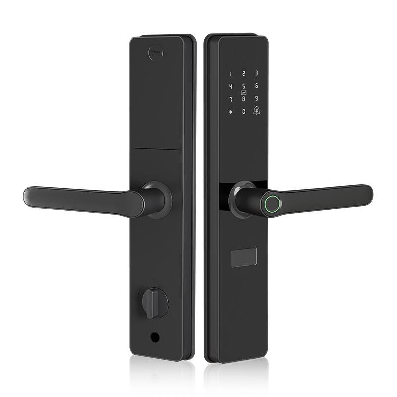 Front. Cluzine - Smart Door Lock,Fingerprint,Password,IC Card,Remote Control,For Home Entry Door.