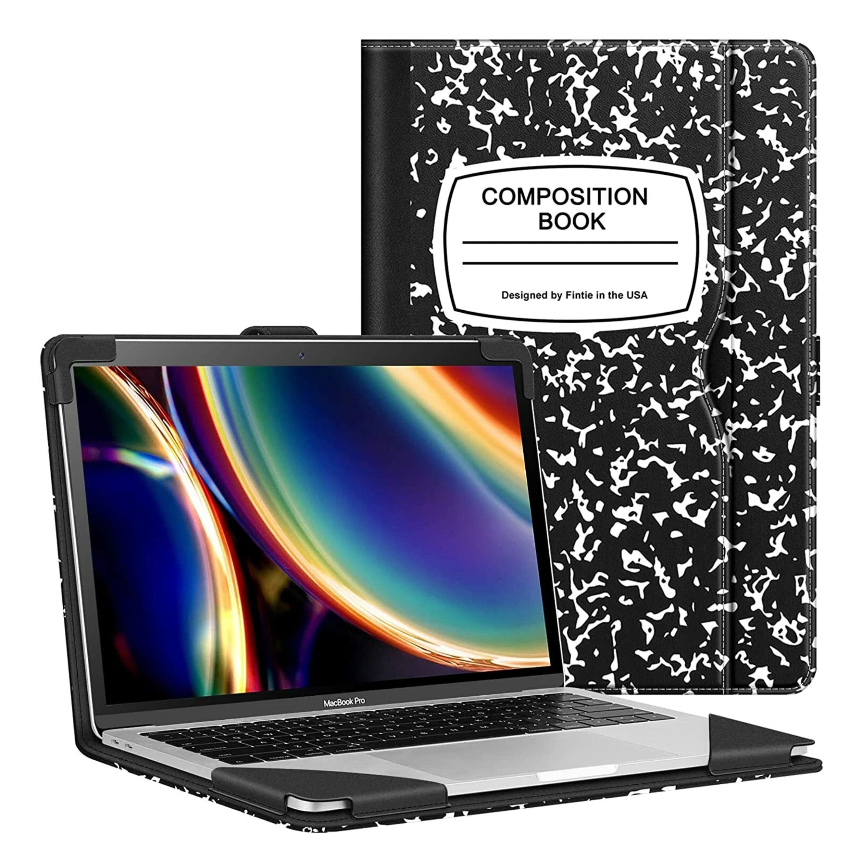 Kitcheniva - Folio Sleeve Case For MacBook Air 13 (2018-2026) A2179/A1932 Composition Book - Black White