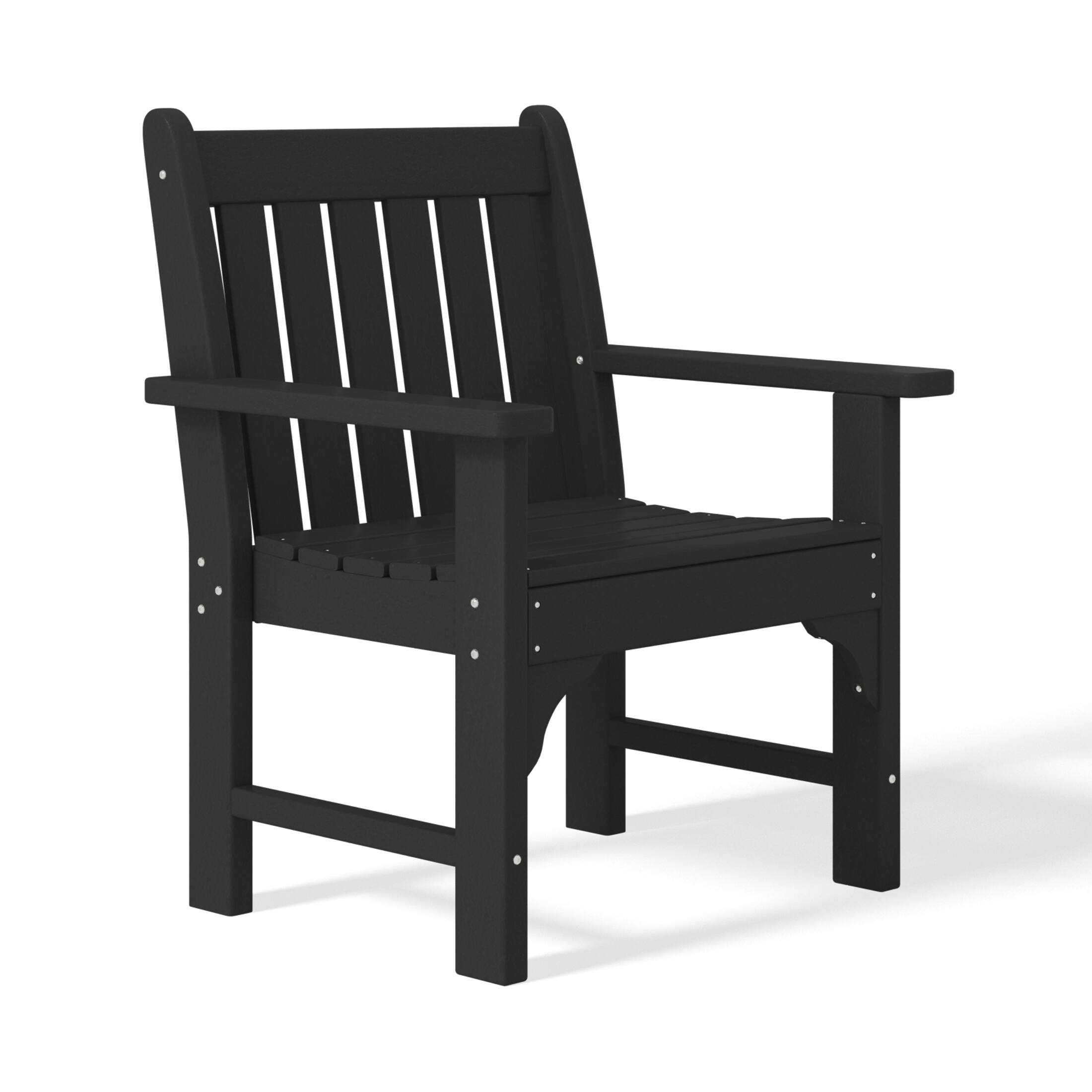 Back. WestinTrends - WestinTrends Malibu Outdoor Patio HDPE Adirondack Dining Arm Chairs (Set of 2) - Black.