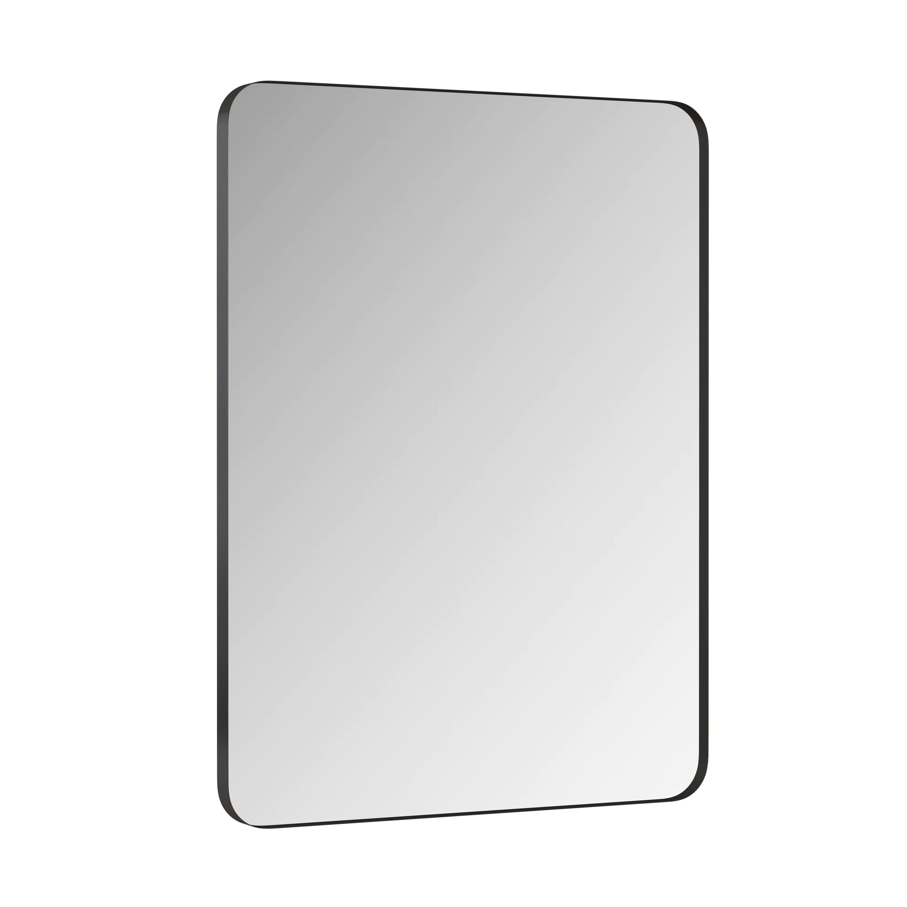 Alt View 2. BreeBe - 24x36 Black Rectangular Wall Mirror Metal Framed Vanity Dressing Mirror for Bathroom Living Room Bedroom Decor - Black.