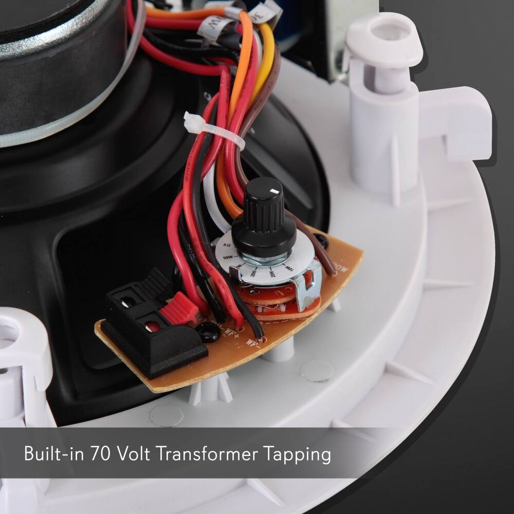 Built-in 70 Volt Transformer Tapping