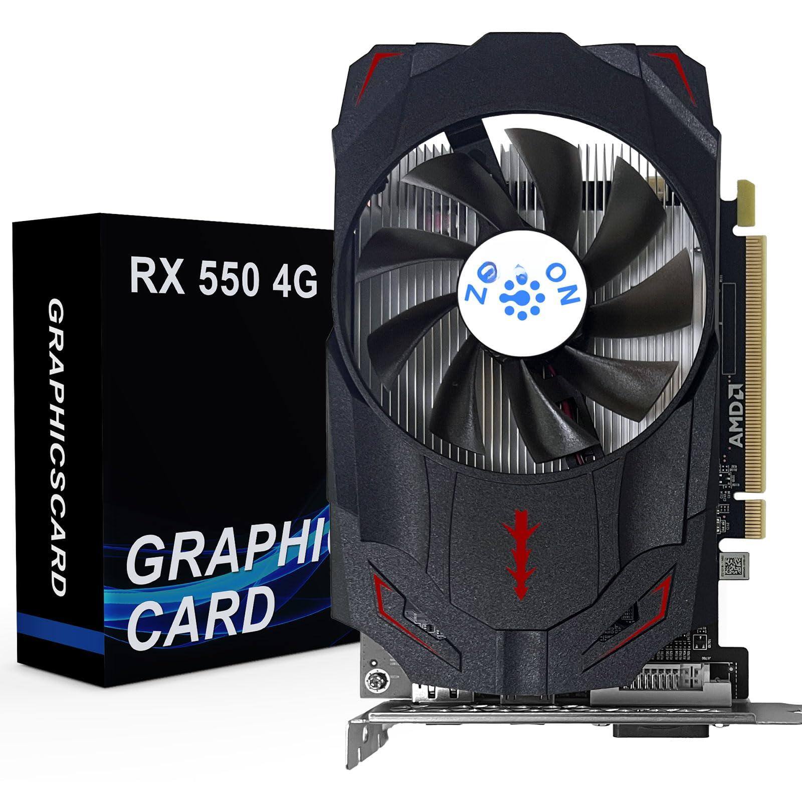 Dazzling Pops - Radeon RX 550 Graphics Card GDDR5 PCIE 3.0 Computer Gaming Gpu Video Card with HDMI/DP/DVI Ports Support 4K