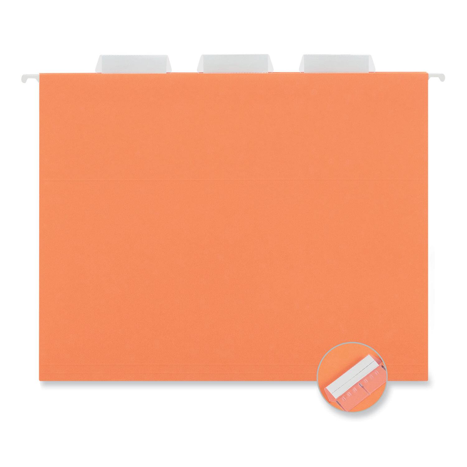 Left. Universal - Universal Deluxe Bright Color Hanging File Folders  Letter Size  1/5 Cut Tabs  Orange  25 per Box.