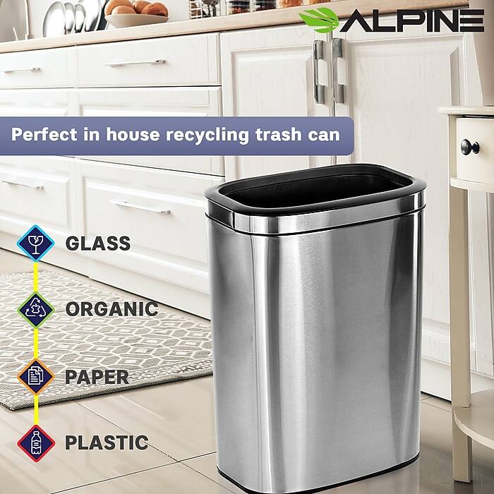 ALPINE Perfect in house recycling trash can
GLASS
ORGANIC
PAPER
PLASTIC