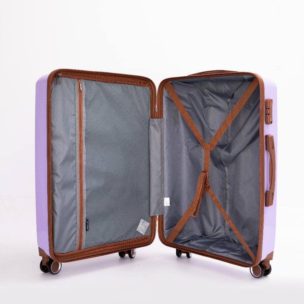 Alt View 9. Ropilly - Ropilly 5 piece hardshell luggage set Lavender with TSA Lock 20 24 28 Inch - Lavender.