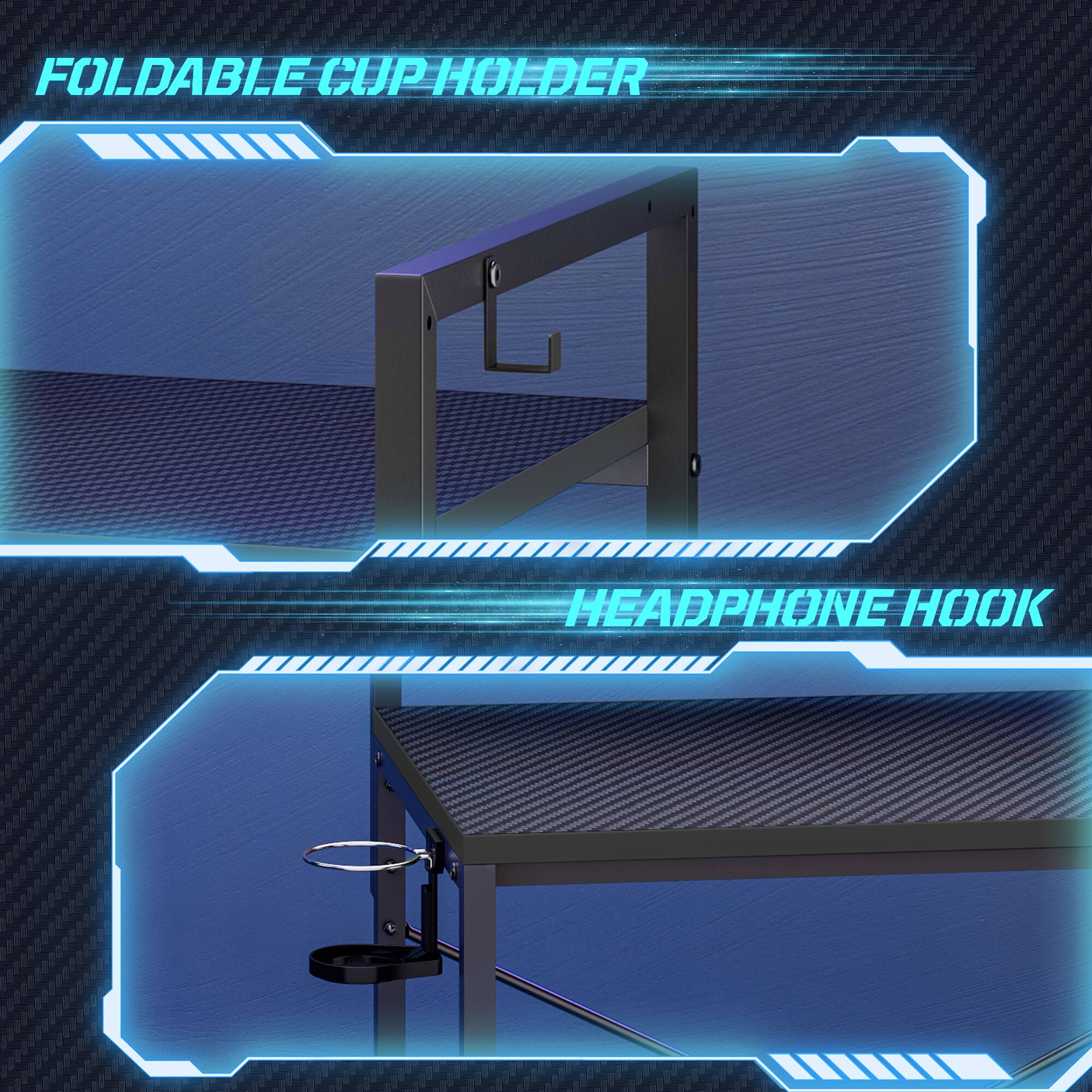 FOLDABLE CUP HOLDER HEADPHONE HOOK