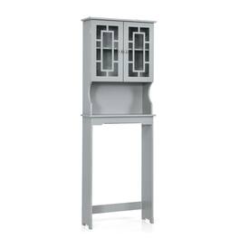 Pefilos - Bathroom Spacesaver Organizer with Adjustable Shelf- Bathroom Cabinet - Gray