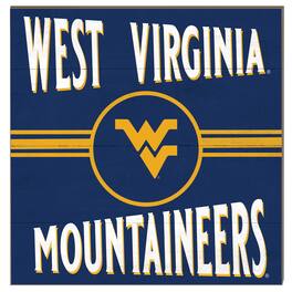 Jardine - West Virginia Mountaineers 10'' x 10'' Retro Team Sign - Navy