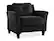 Front. Lifestyle Solutions - Hartford Chair Upholstered Fabric Curved Arms, Black - Black.
