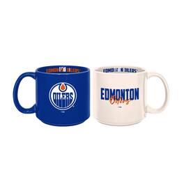 Logo Brands - Edmonton Oilers 2-Pack 15oz. Stackable Mug Set - Multicolor