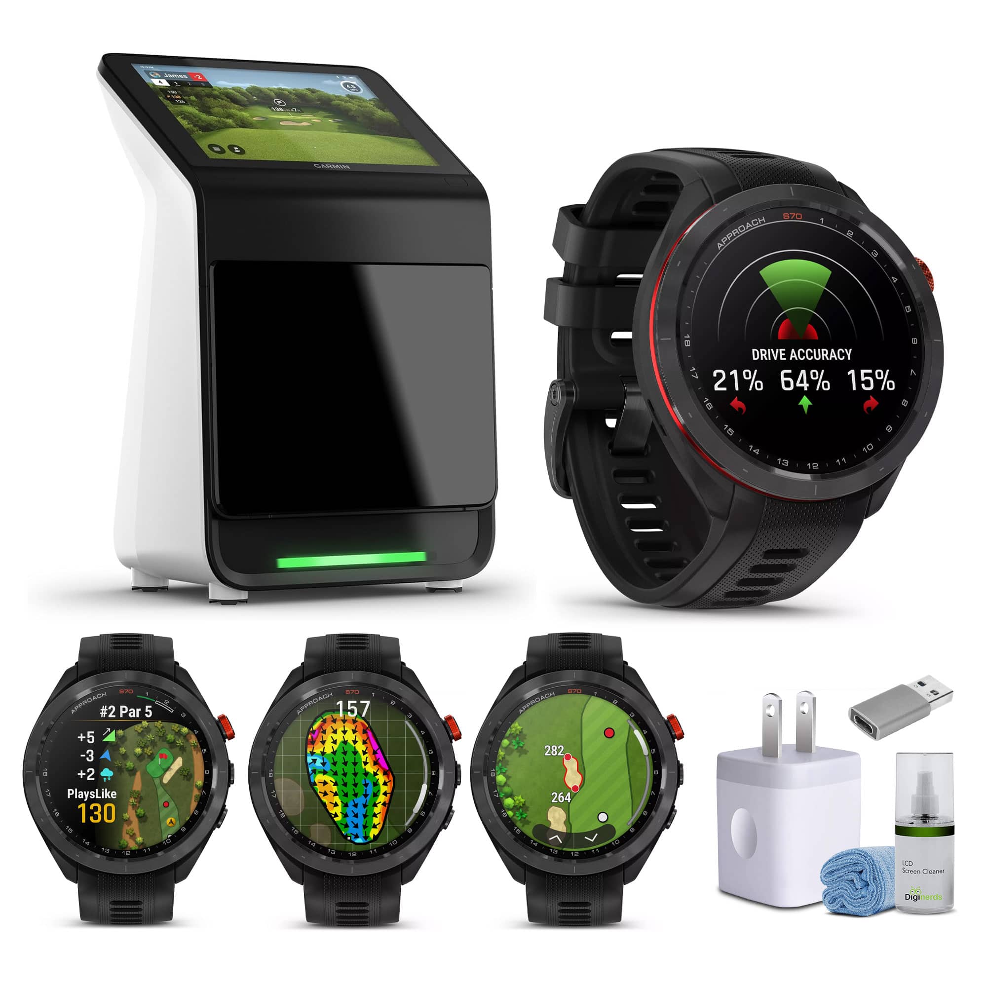 Garmin - Approach R50 Premium Golf Launch Monitor and Simulator Bundle