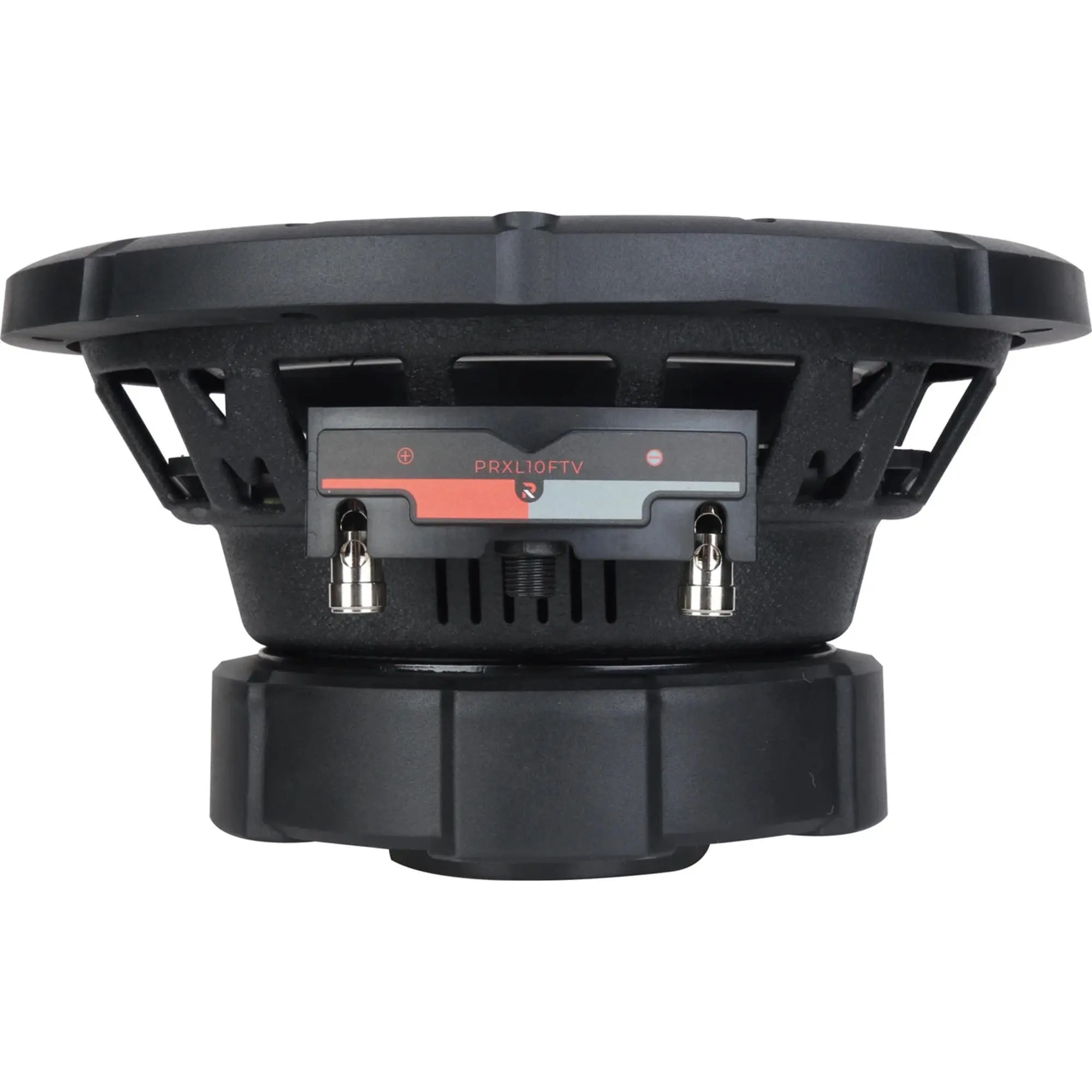 Alt View 2. Memphis Car Audio - Memphis Audio PRXL10FTV PRX 10" 500W Selectable 1/2/4 Ohm Sub W/RGB Copy - Black/Gray.