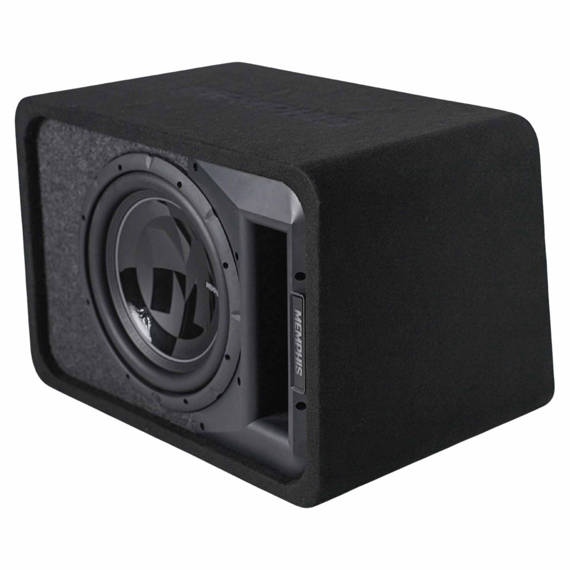 Alt View 4. Memphis Car Audio - Memphis Audio PRXE12SFT - PRX Single 12" Loaded 1 OR 2 Ohm Enclosure with RGB LEDs - Black/Gray.