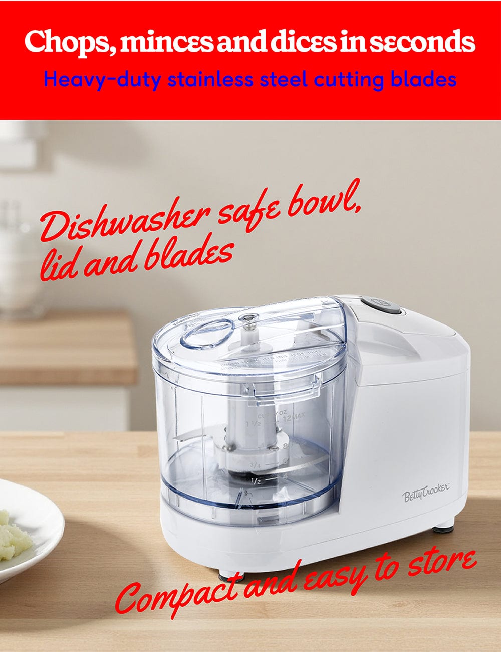 Betty Crocker 2 Piece Kitchen Combo: 5 Speed Hand Mixer with