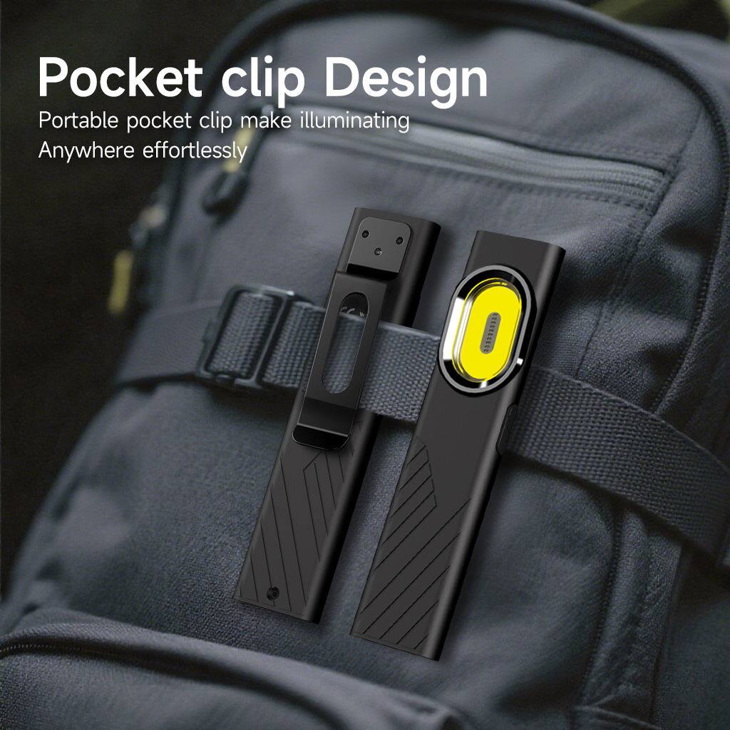 Pocket clip Design  
Portable pocket clip make illuminating  
Anywhere effortlessly