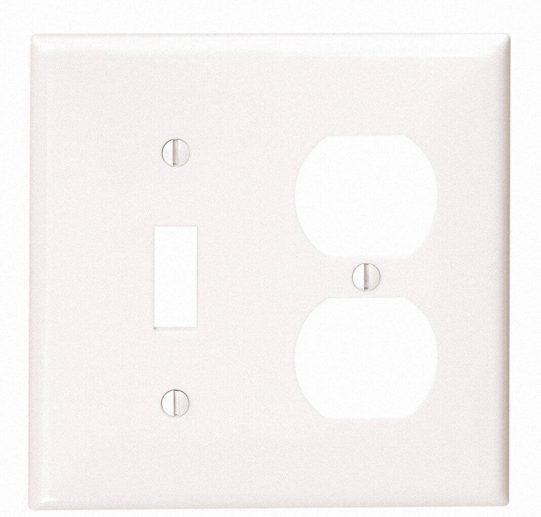 Leviton - 2 gang Thermoplastic Nylon Duplex/Toggle Wall Plate 1 pk - White price history on PriceWatchPro