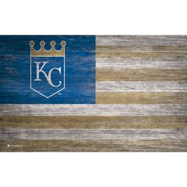 Fan Creations - Kansas City Royals 11'' x 19'' Distressed Flag Sign - Multicolor