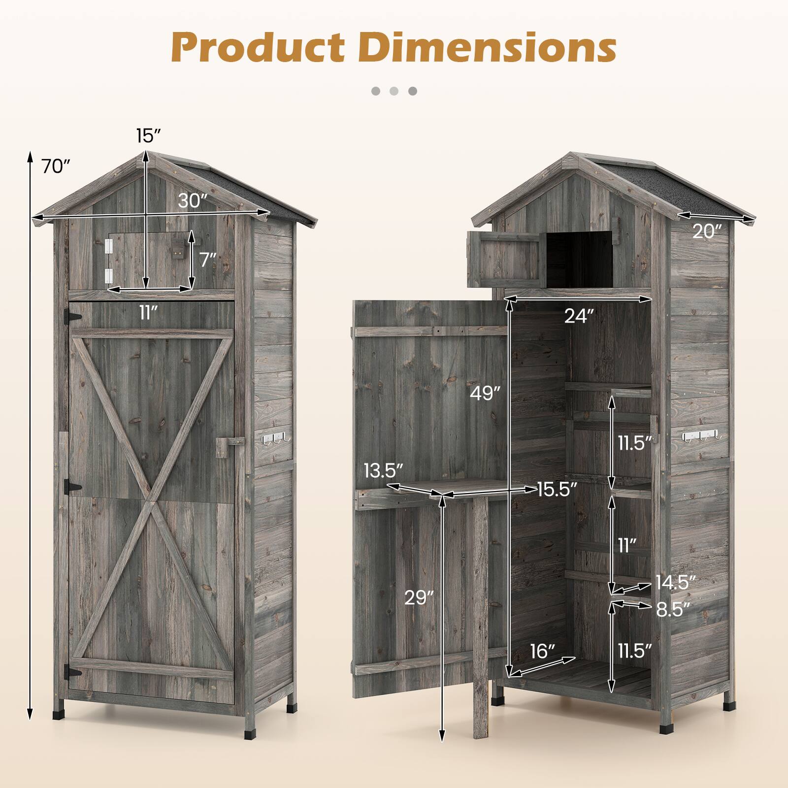 Product Dimensions

70"
15"
30" 7"
20"
11"
24"
49"
13.5"
15.5"
11.5"
11"
29"
14.5" 8.5"
16"
11.5"