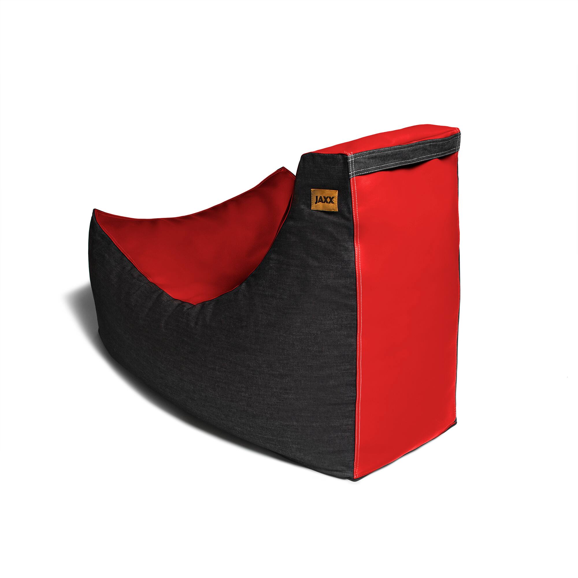 Angle. Jaxx - Jaxx Pixel Gamer Chair - Game Room / Home Theater Bean Bag Chair, Red - Red.