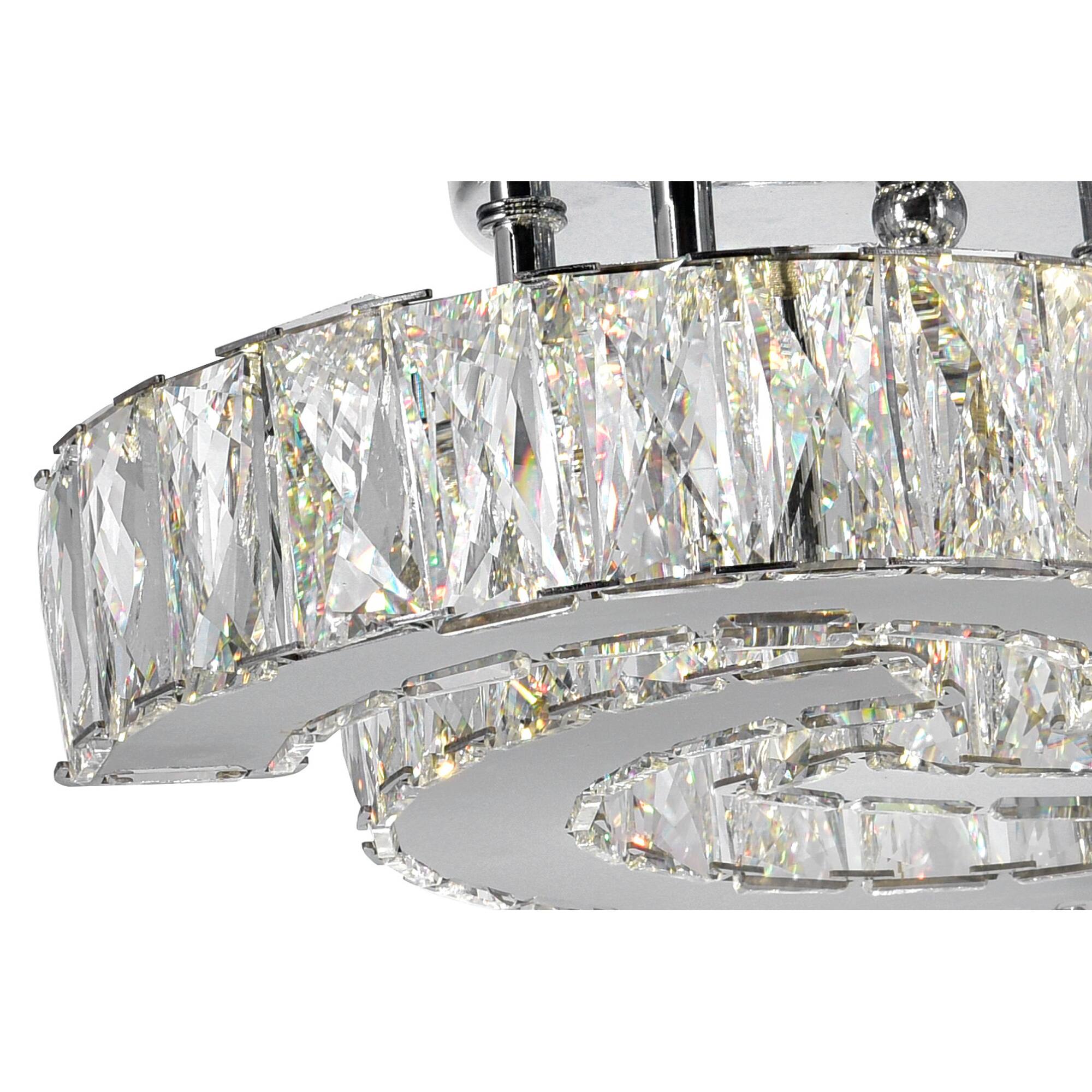 Back. CWI Lighting - Vienna LED Flush Mount With Chrome Finish - Stainless Steel.
