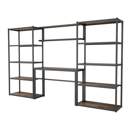 Front. Fleximounts - Heavy-Duty Garage Storage & Workstation System, 119.8"W x 71.1"H x 15.7"D - Black.