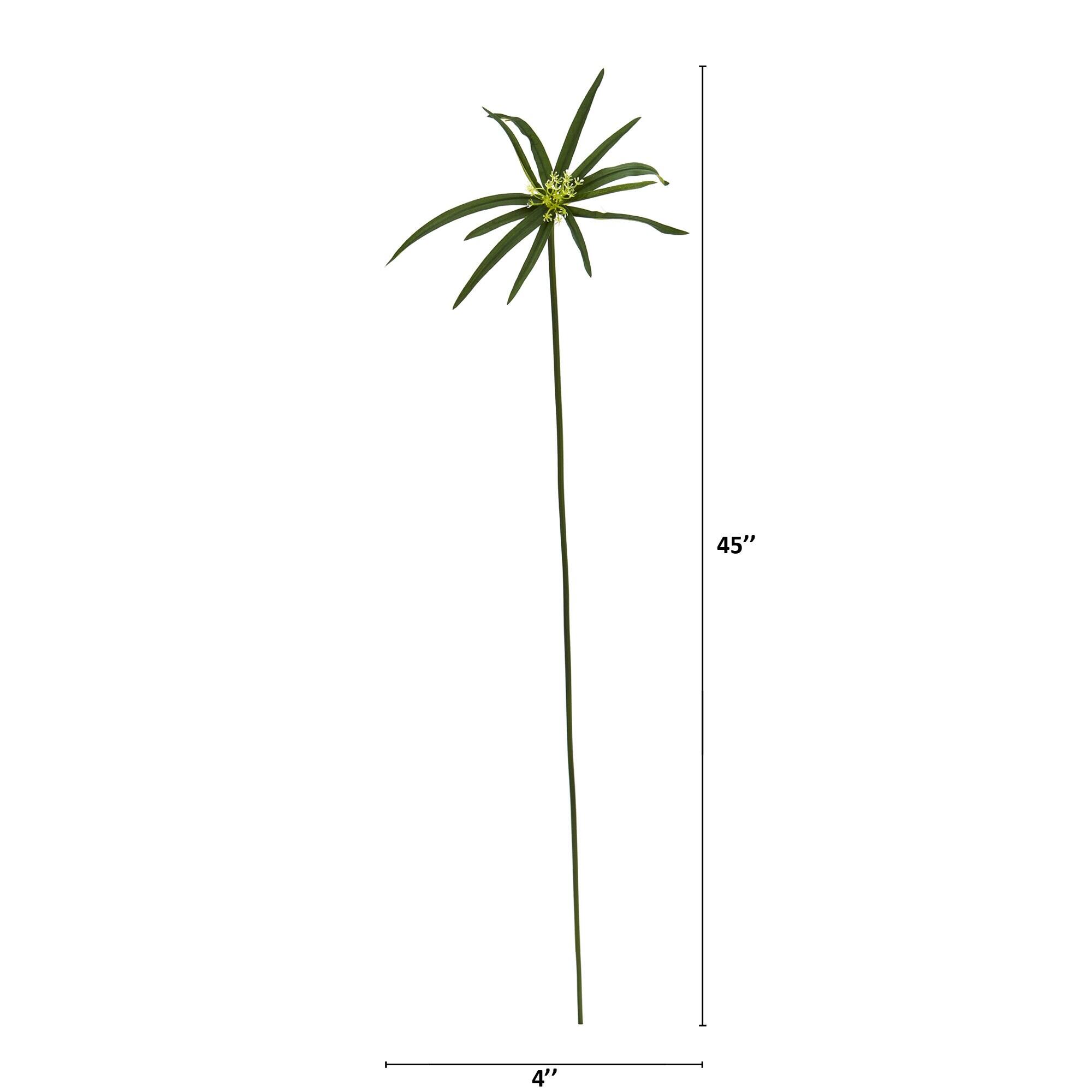 Left. BreeBe - 45" Cyperus Artificial Spray (Set of 12) - Green.