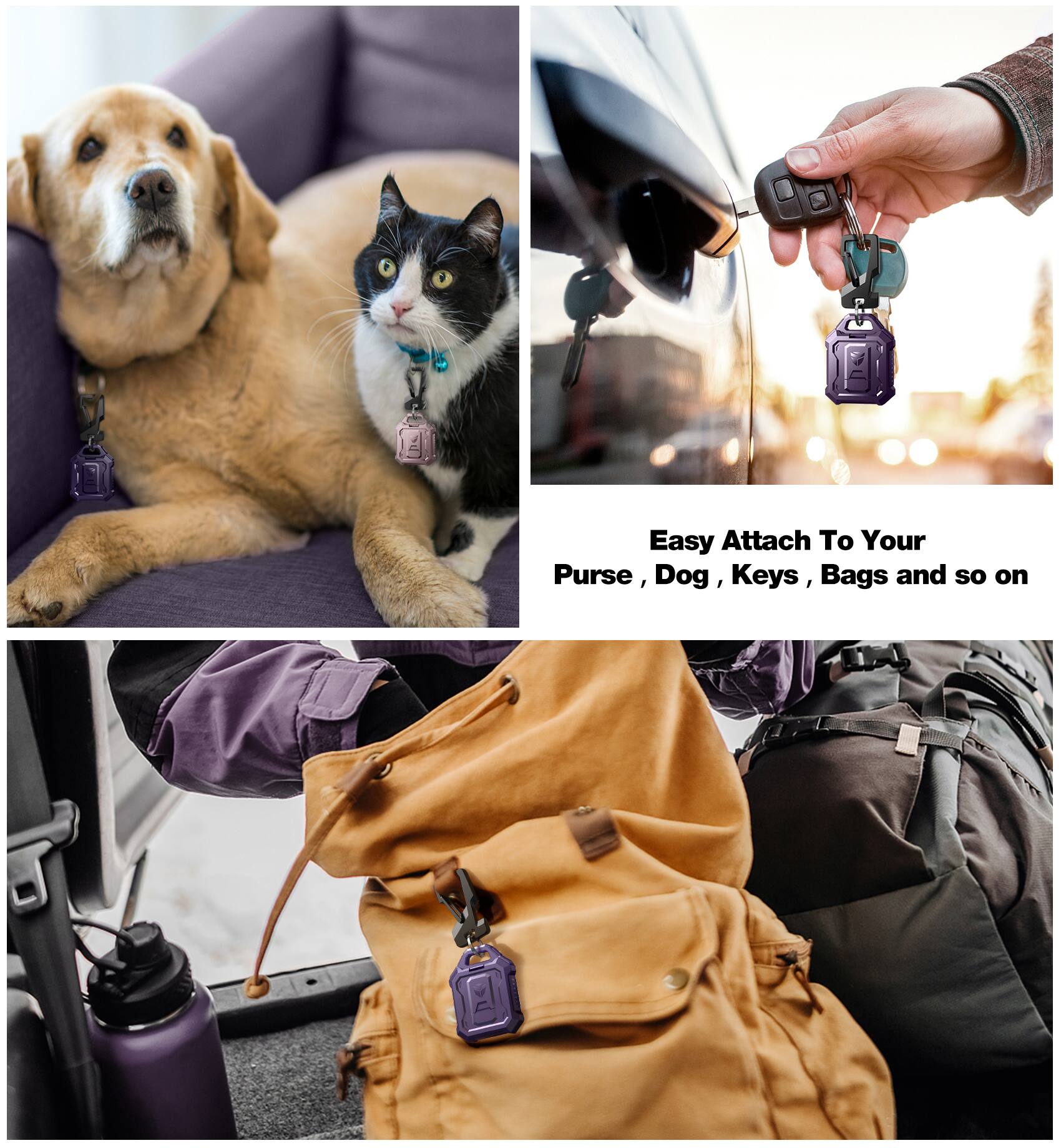 Easy Attach To Your Purse, Dog, Keys, Bags and so on