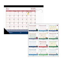 House of Doolittle - 2025-2026 Seasonal/Holiday 22" x 17" Academic Monthly Desk Pad Calendar - Multicolor