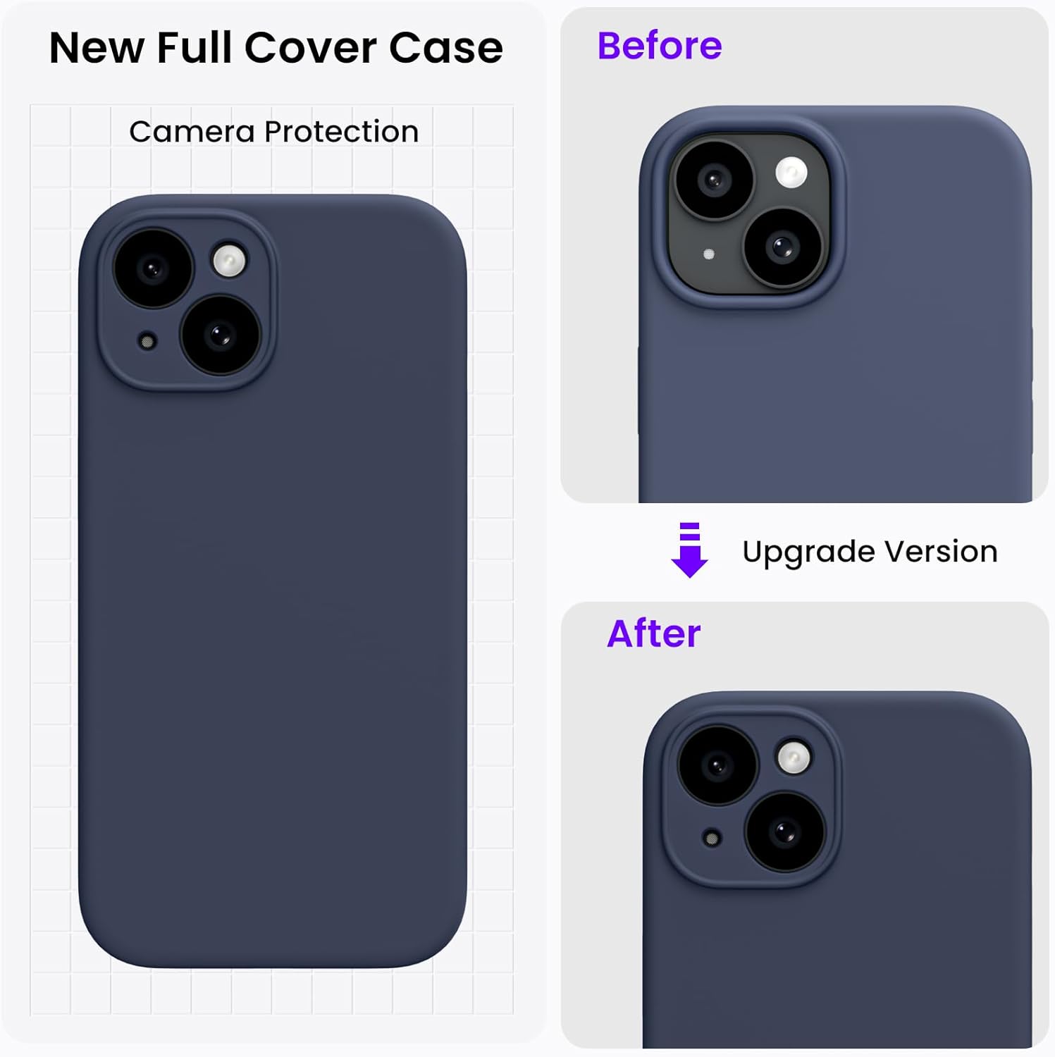 New Full Cover Case
Before
Upgrade Version
After
Camera Protection
