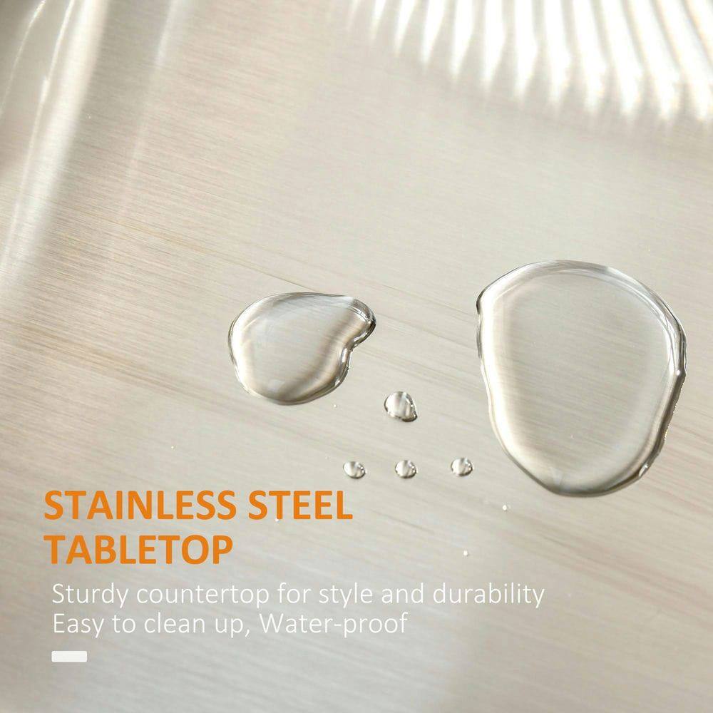 STAINLESS STEEL TABLETOP  
Sturdy countertop for style and durability  
Easy to clean up, Water-proof